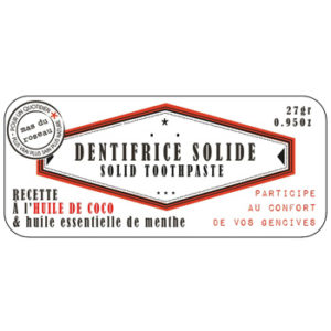 dentifrice solide huile coco menthe