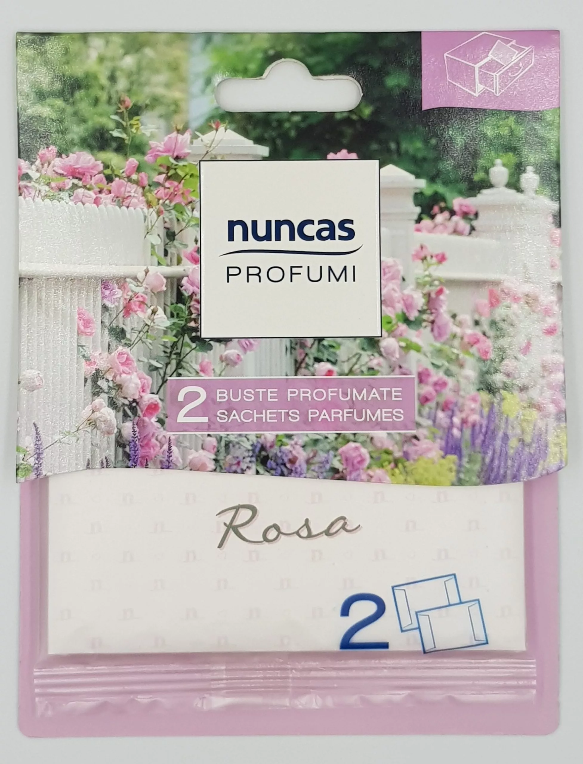 Sachets Parfumés pour Linge Nuncas (x2) | Diffuseur Armoire & Tiroir |Rose ou Gardénia