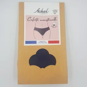 Culotte Menstruelle Achel Marine | Coton Bio GOTS | Fabrication Française