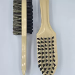 Brosse Décrottoir Double Face – Soie Souple & Fibre
