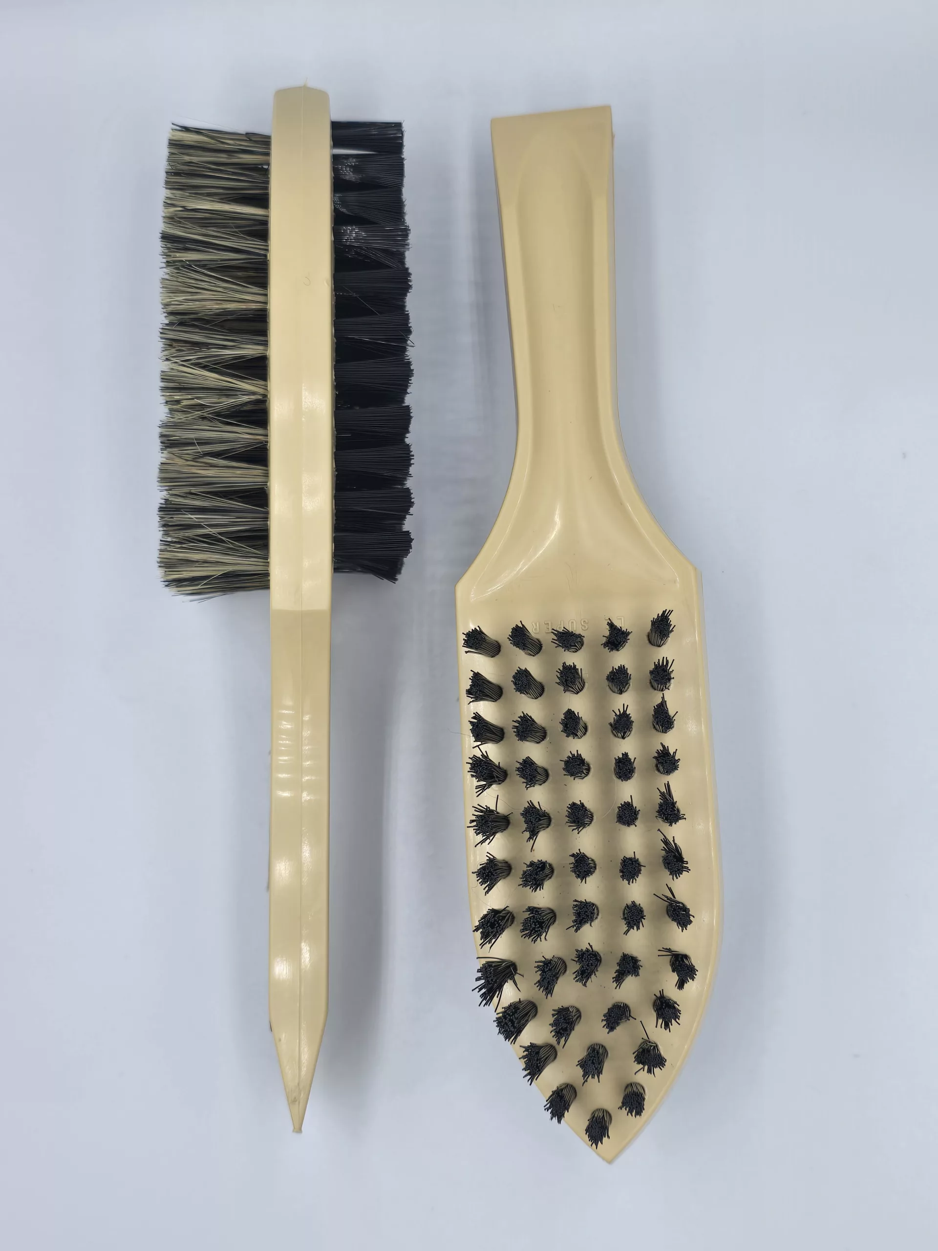 Brosse Décrottoir Double Face – Soie Souple & Fibre