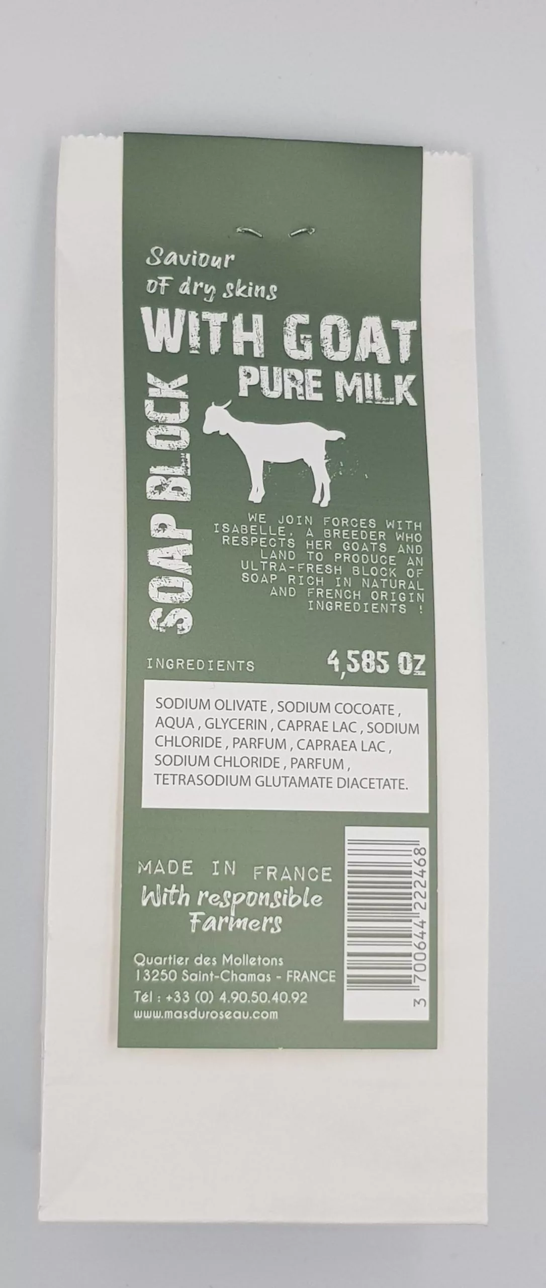 Savon au lait de vache 130 gr made in France