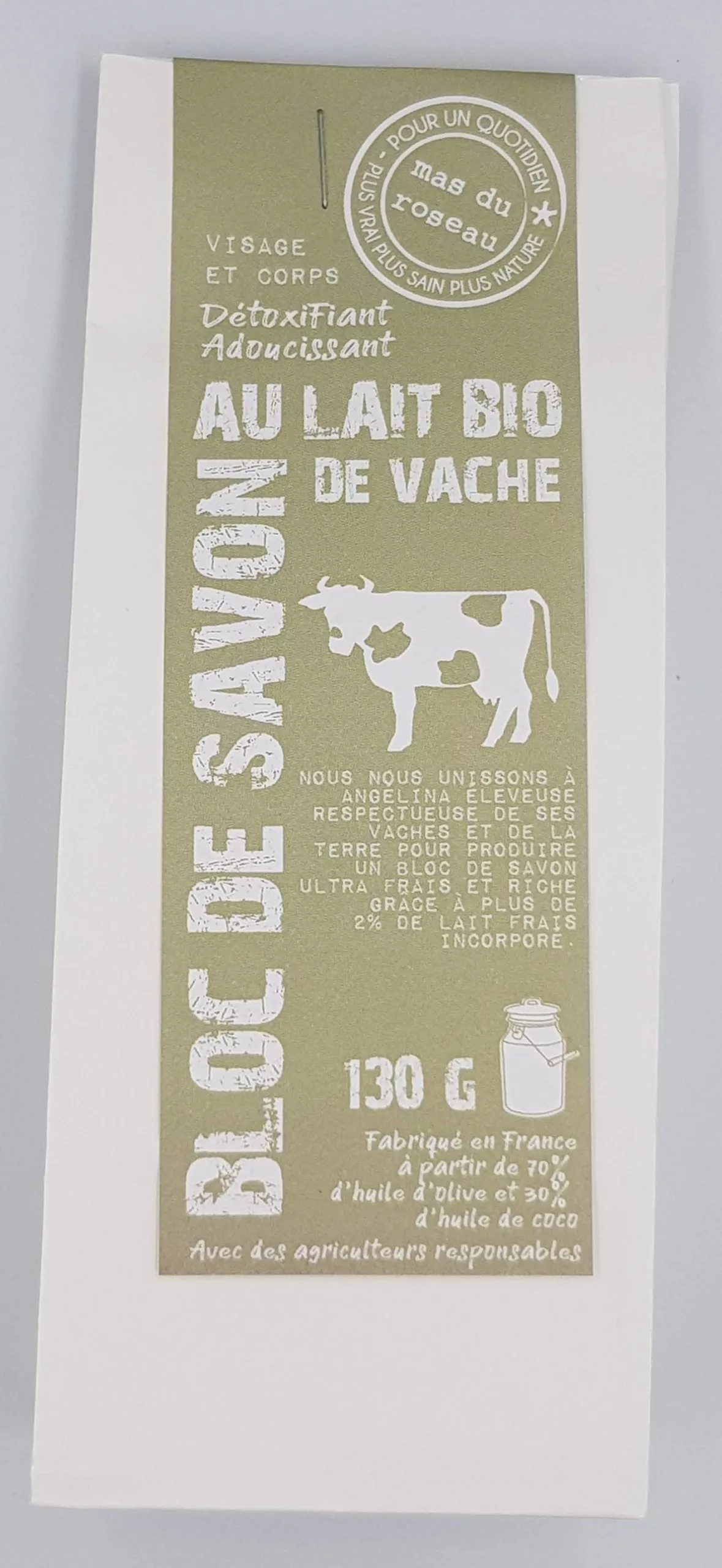 Savon au lait de vache 130 gr made in France