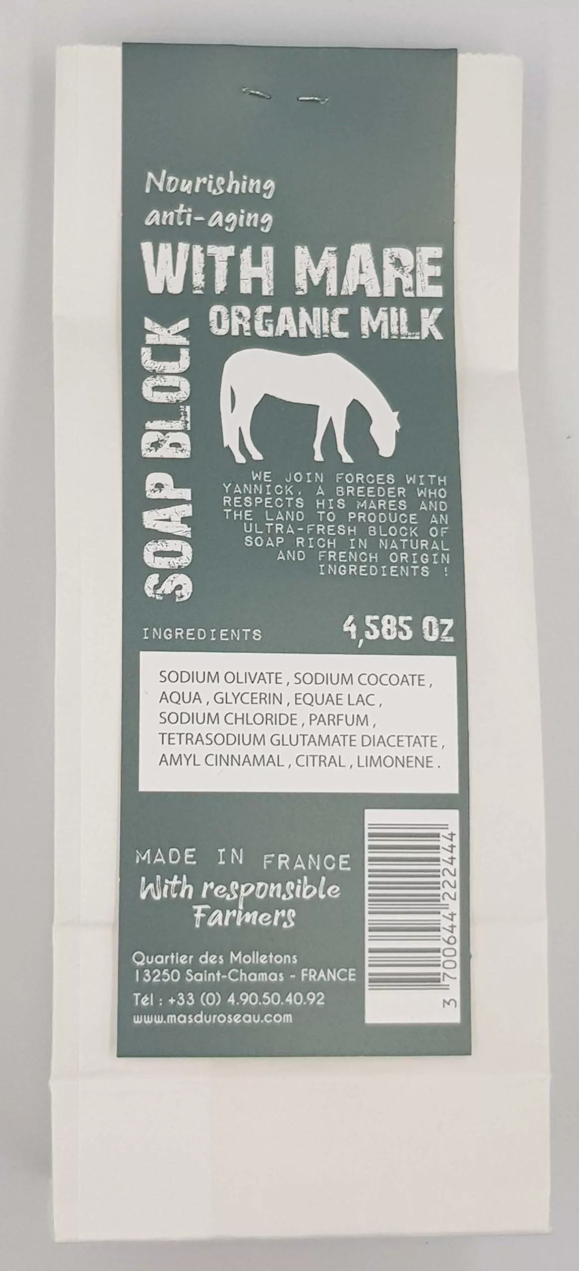 Savon au lait de vache 130 gr made in France