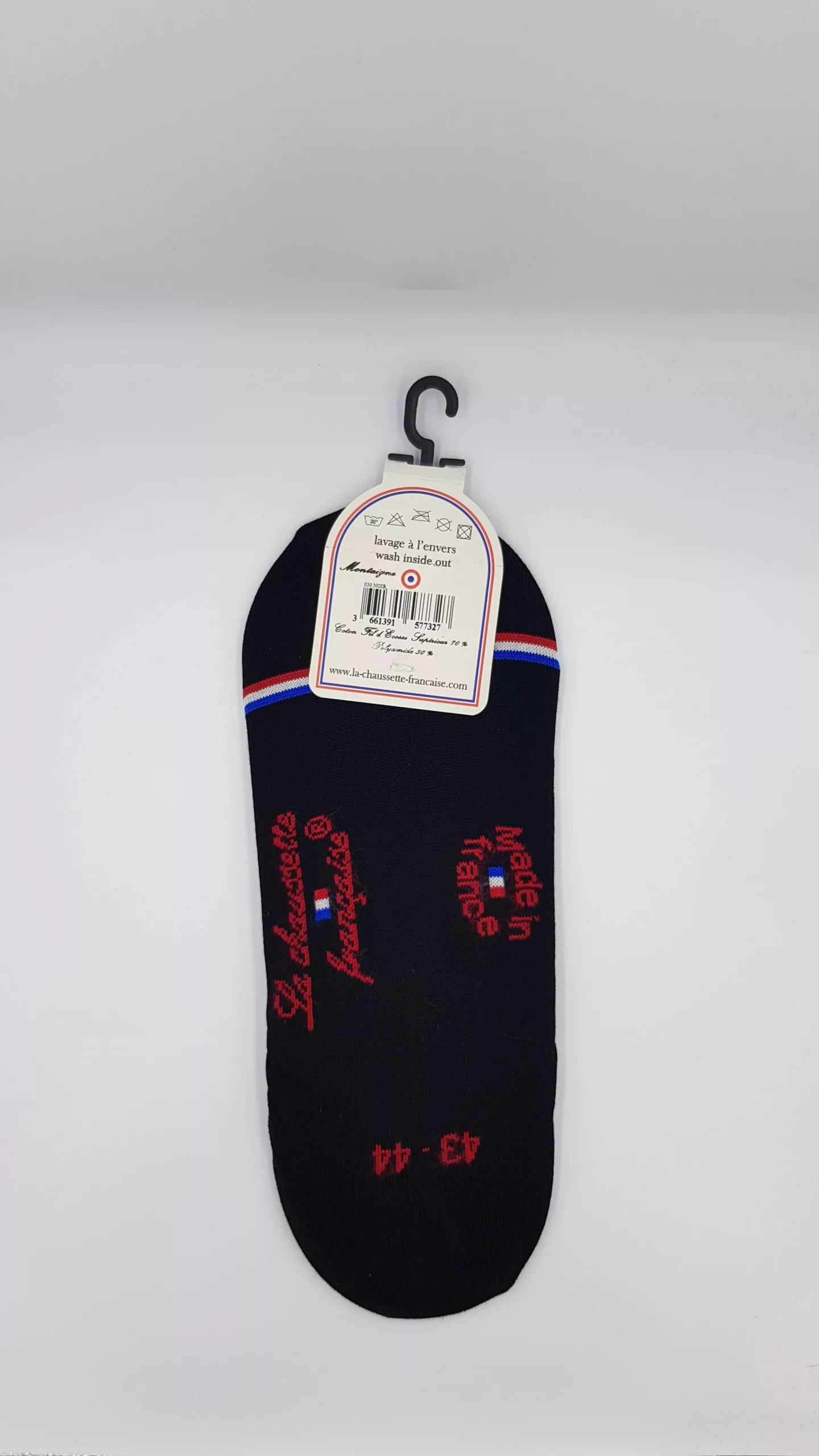 Protège-pieds Homme Fil d’Écosse Supérieur – Gamme Montaigne – Noir