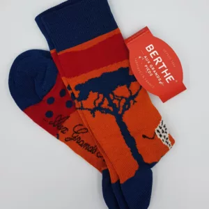 Chaussettes Homme Berthe aux Grands Pieds – Motif Savane & Girafe – Fil d’Écosse