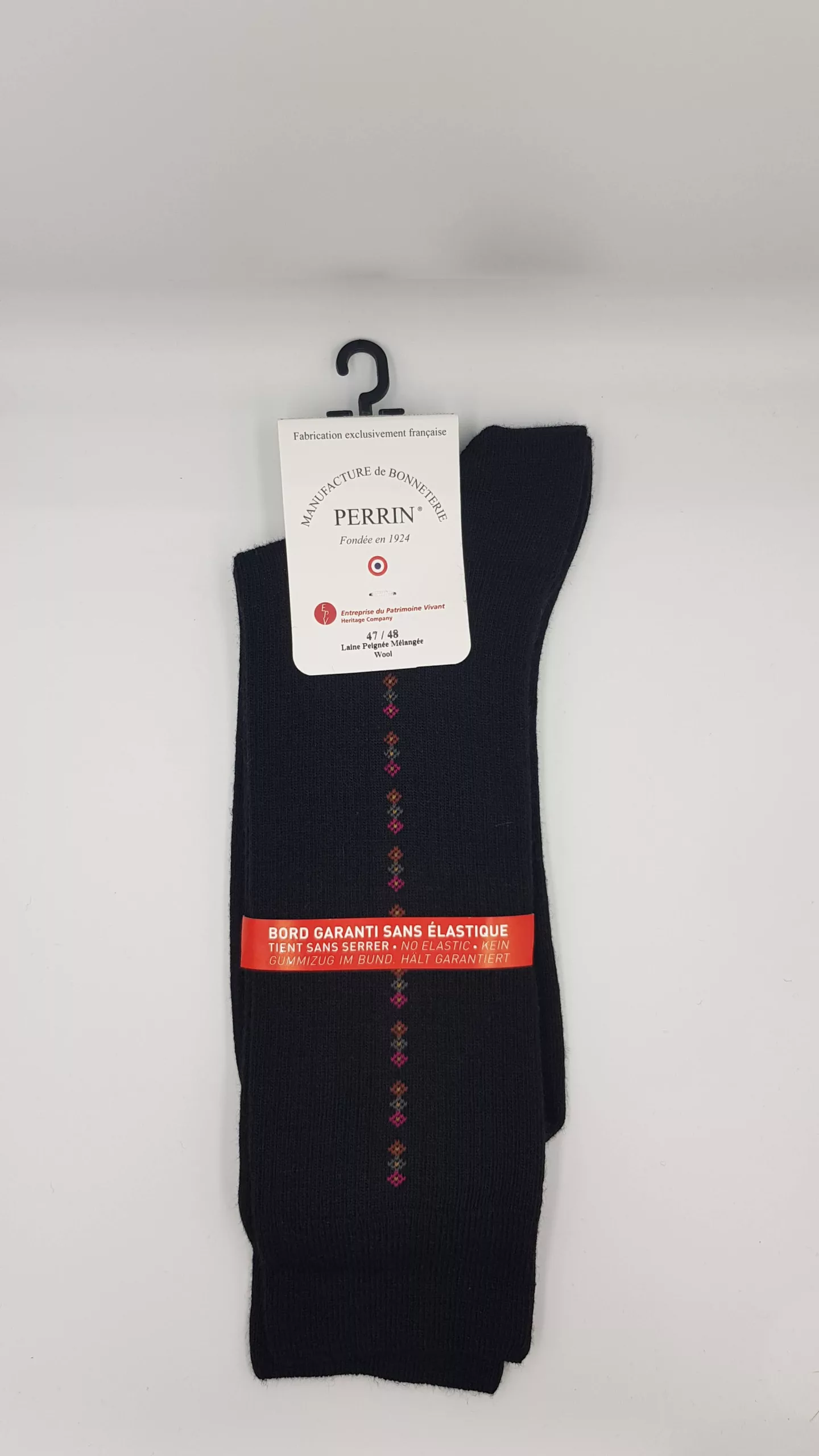 Chaussettes Homme Laine Peignée – Bord sans élastique – Perrin Maison Fondée en 1924