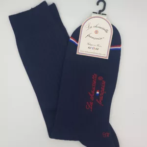 Chaussettes Homme Luxe Laine & Soie – Gamme Luxembourg – Bleu Marine