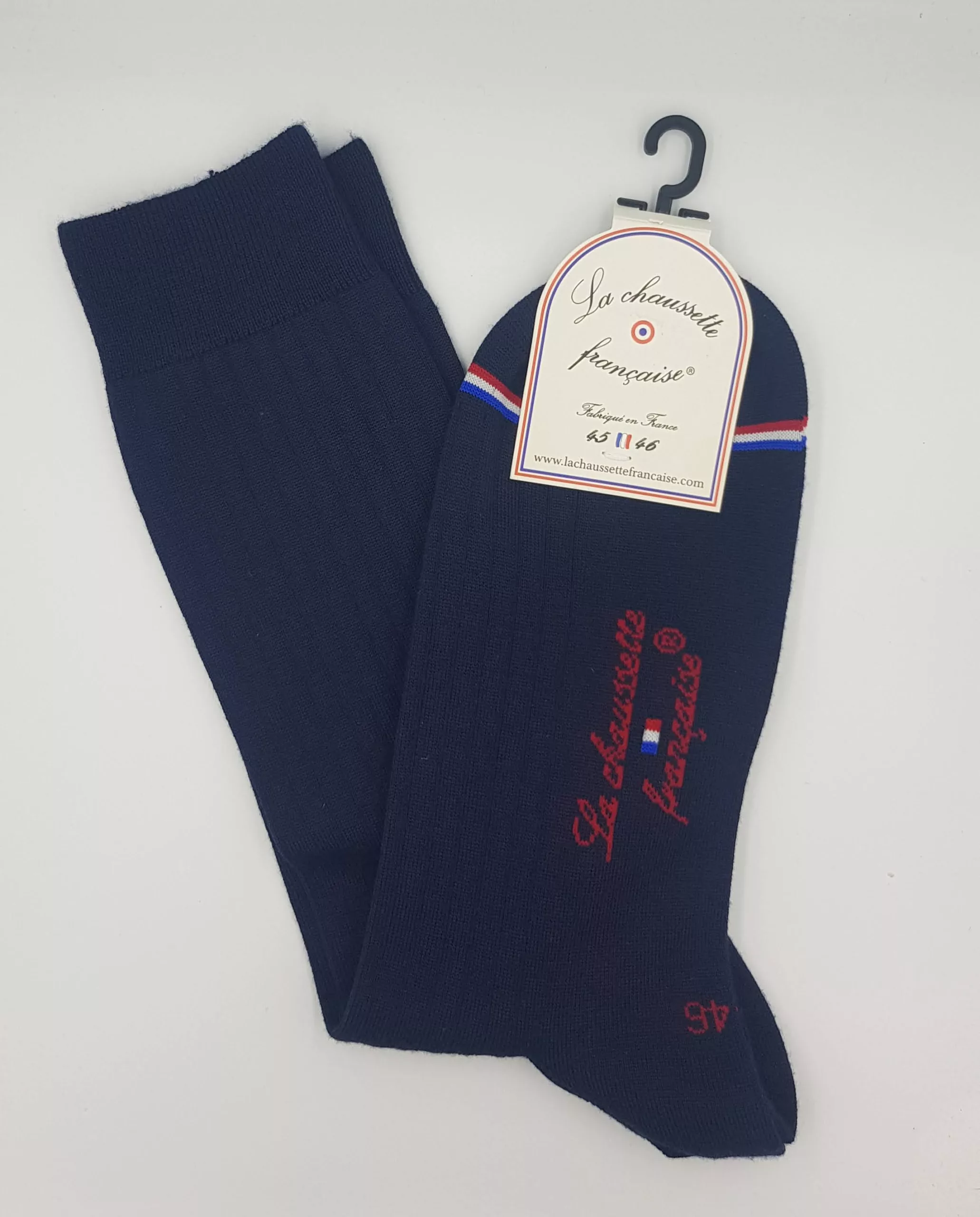 Chaussettes Homme Luxe Laine & Soie – Gamme Luxembourg – Bleu Marine