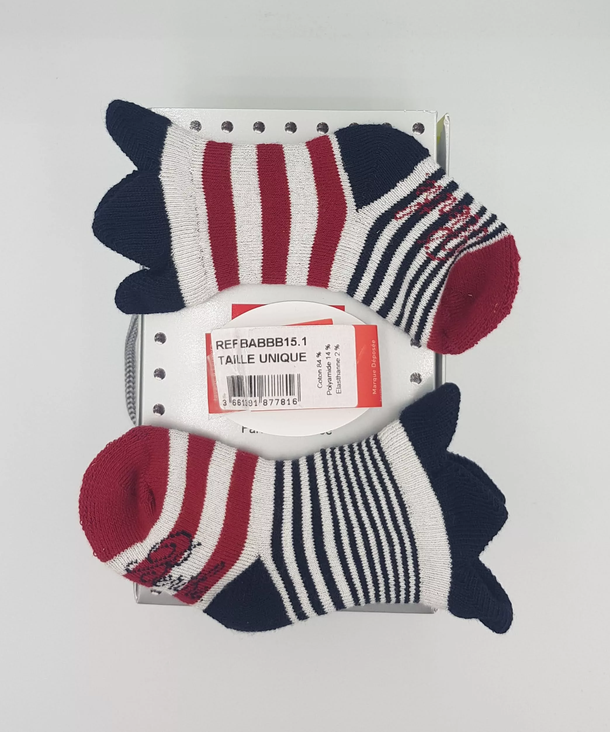 Coffret Cadeau Naissance – 2 Paires de Chaussettes Berthe aux Grands Pieds – Thèmes Jungle & Marinière