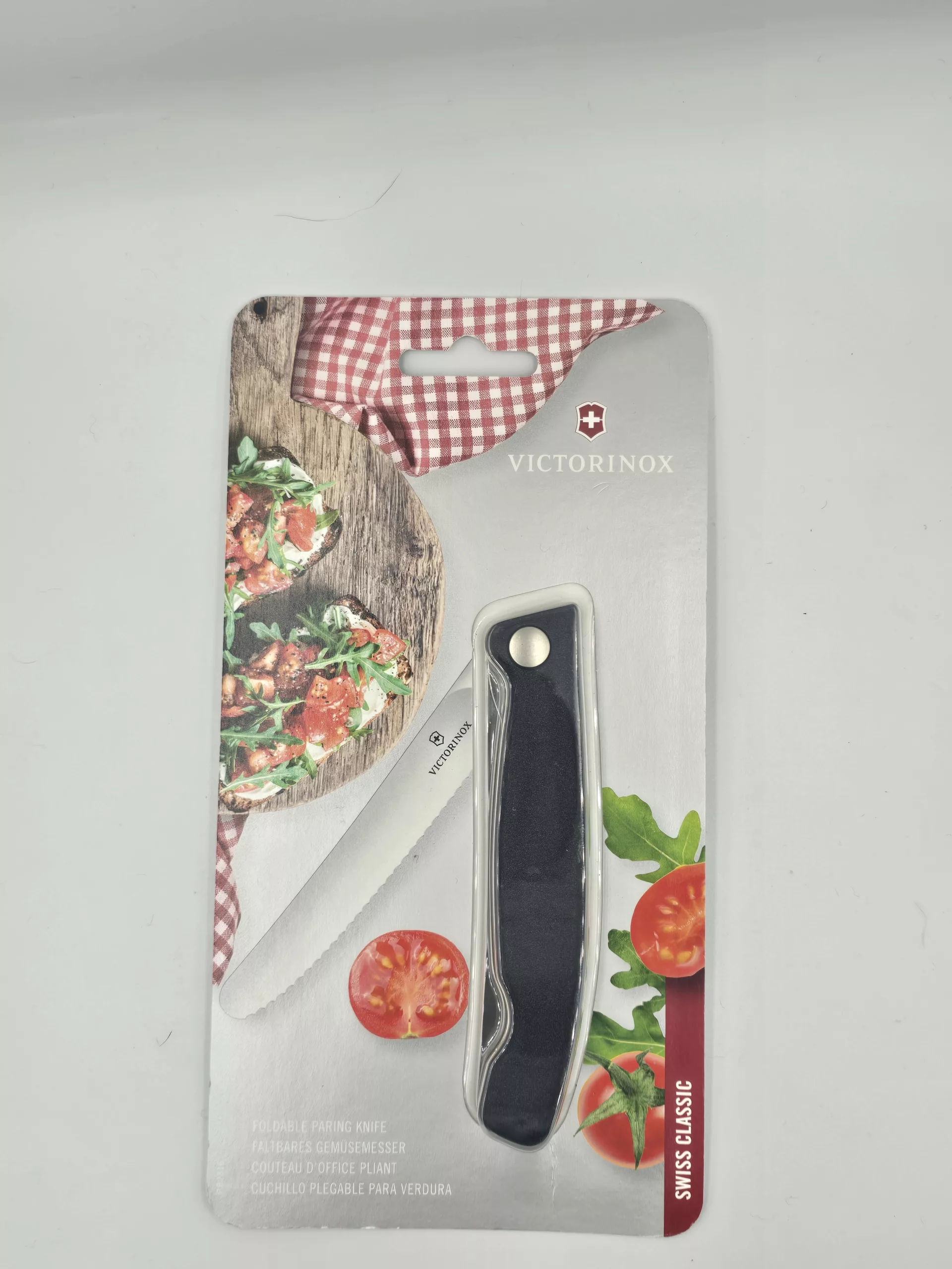 Couteau d&rsquo;Office Pliant Victorinox Swiss Classic | Lame Lisse et Bout Arrondi – Fabriqué en Suisse