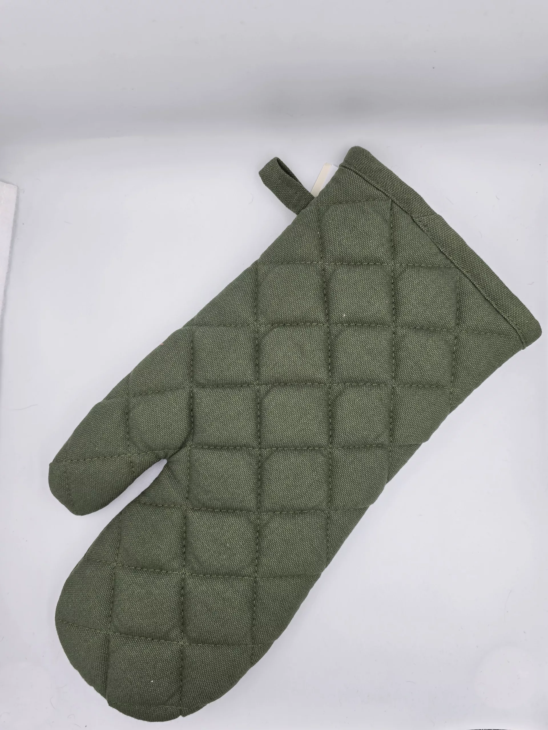 Gant à Four de Cuisine Garden Vert 17×33 cm | Coton 100% Sensei | Logo Cuir