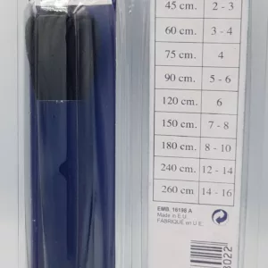 Lacets Ronds Fins Saphir (200 cm) | 100% Coton | Idéal Bottes et Bottines Hautes Noir