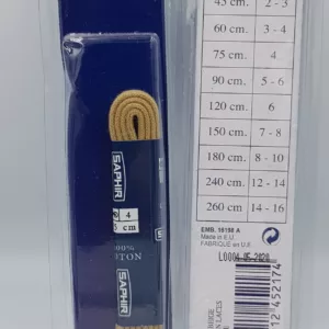 Lacets Ronds Fins Saphir (75 cm) | 100% Coton | Idéal Chaussures Habillées