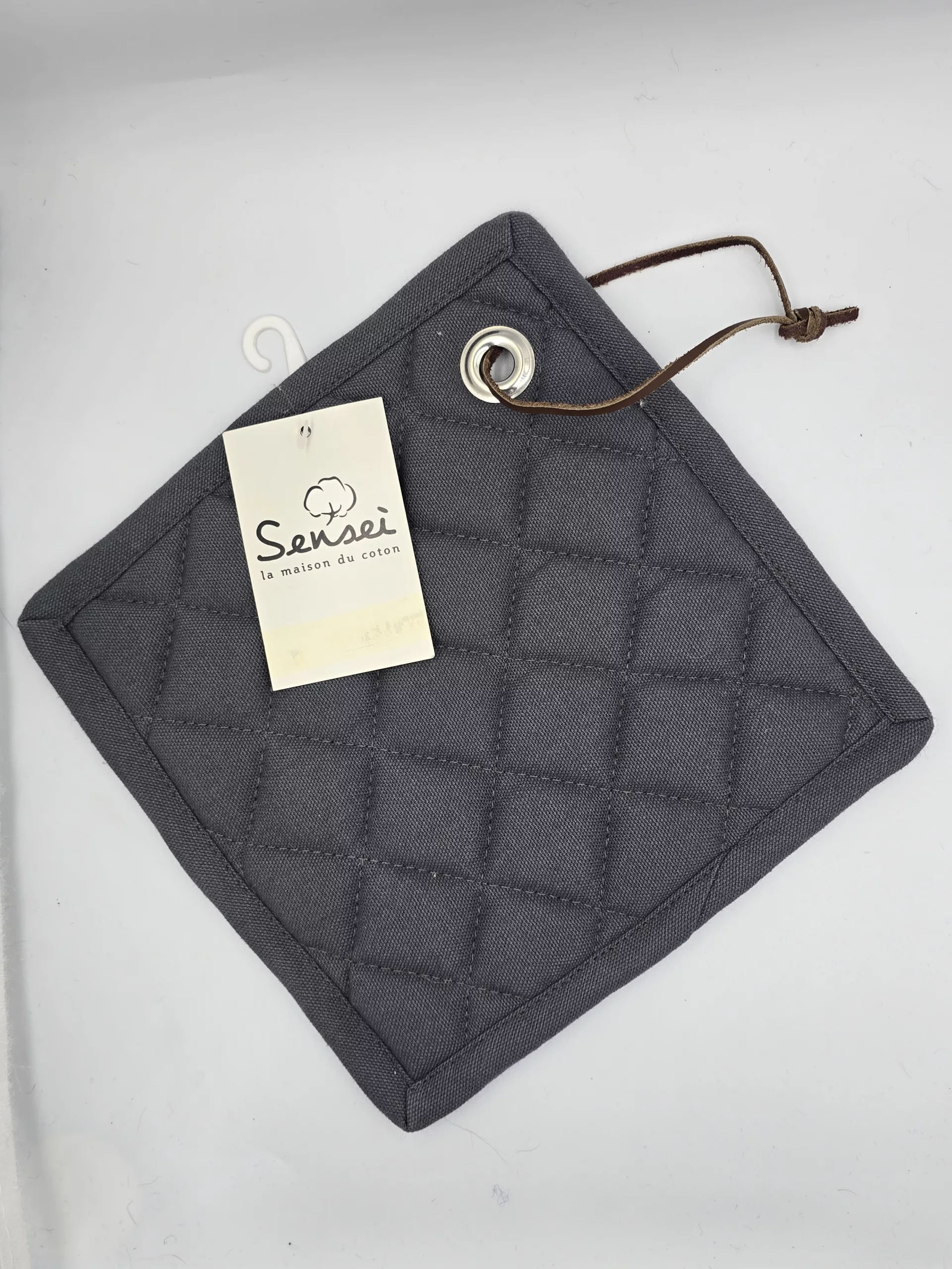 Manique de Cuisine Garden Anthracite 20×20 cm | Coton Premium – Sensei La Maison du Coton