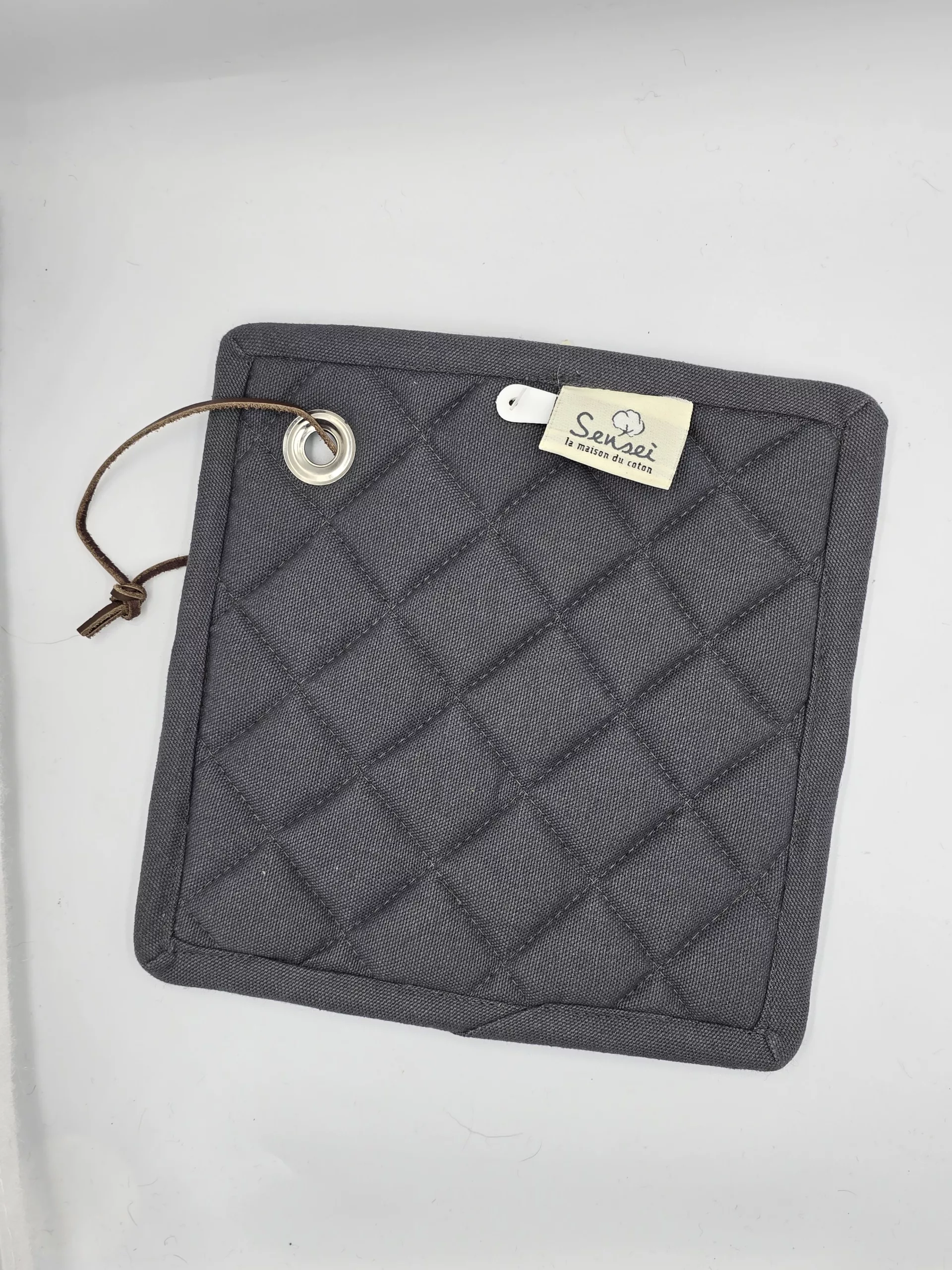 Manique de Cuisine Garden Anthracite 20×20 cm | Coton Premium – Sensei La Maison du Coton