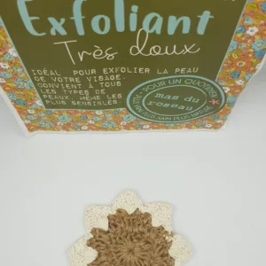 Lingette Démaquillante Tawashi Mas du Roseau | Exfoliante Douce Coton & Sisal