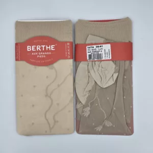 Mi-bas Femme "Modèle Tulipe" Beige Doré - Berthe aux Grands Pieds (38/41)