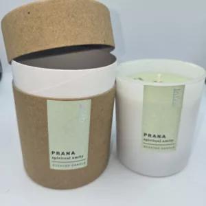 Bougie Végétale Parfumée Cerabella Prana "Spiritual Amity" Mousse & Ambre - 200g - 50h