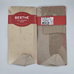 Chaussettes Femme "Modèle Tulipe" Beige Doré - Berthe aux Grands Pieds (38/41)