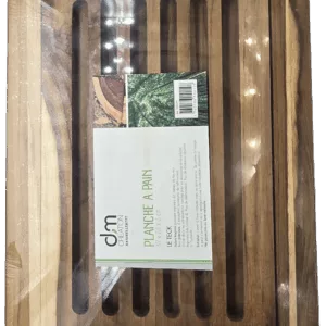 Planche à Pain en Teck Massif DM Création - 37 x 24 x 3 cm - Qualité Supérieure