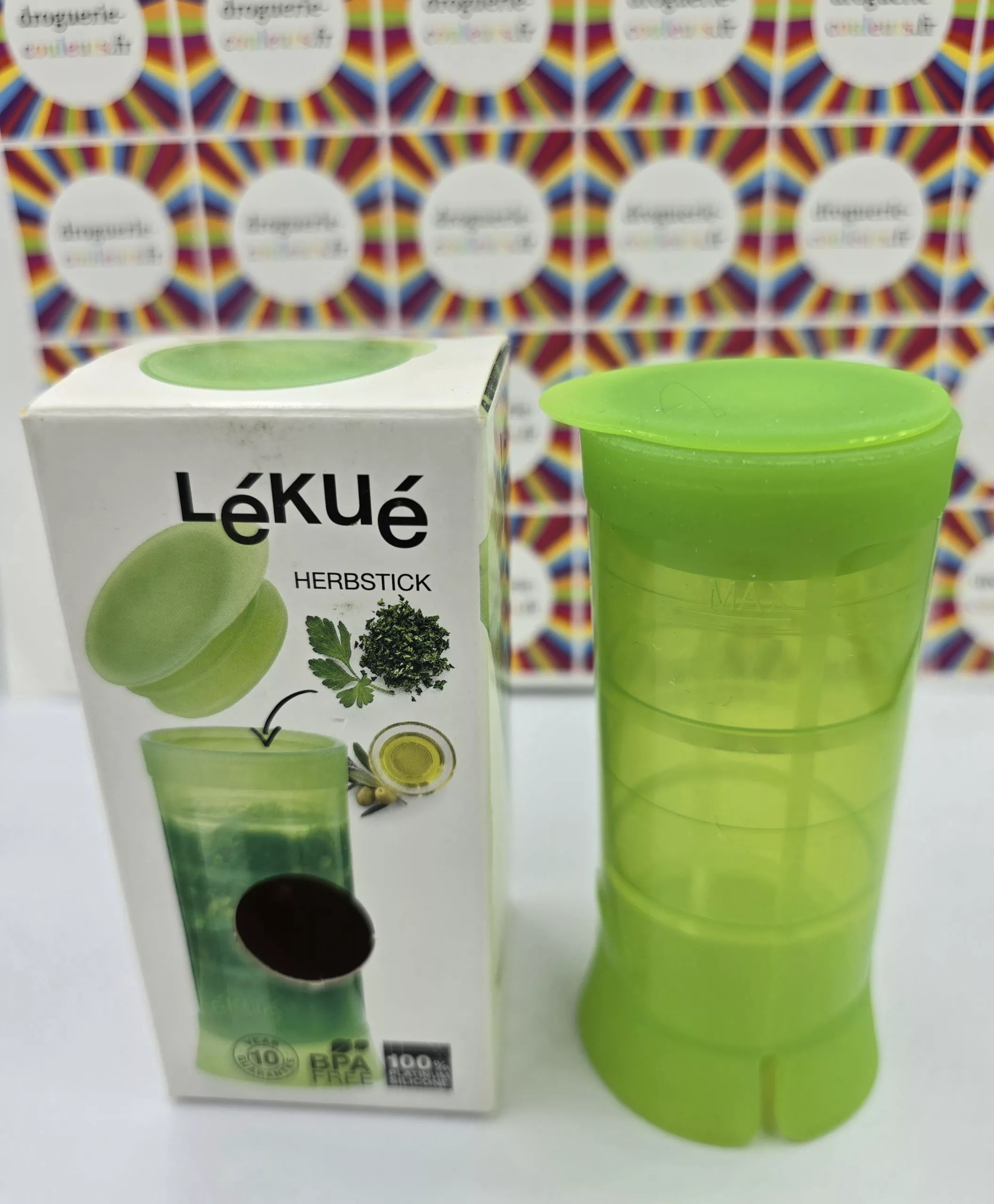 Herbstick Lékué – Conservateur d&rsquo;Herbes Fraîches et Beurres Aromatisés en Silicone