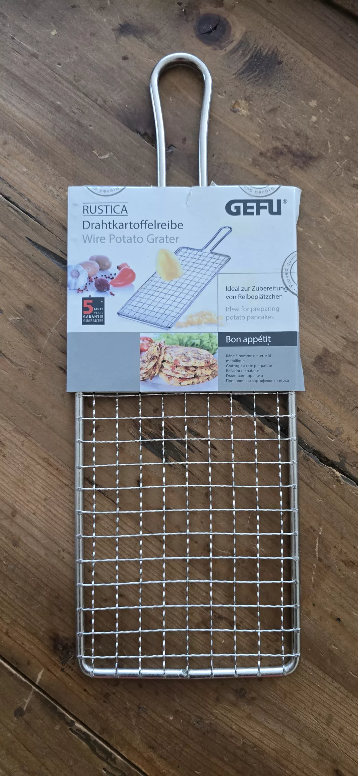 Râpe à Pommes de Terre Rustica GEFU en Inox – 4006664501101